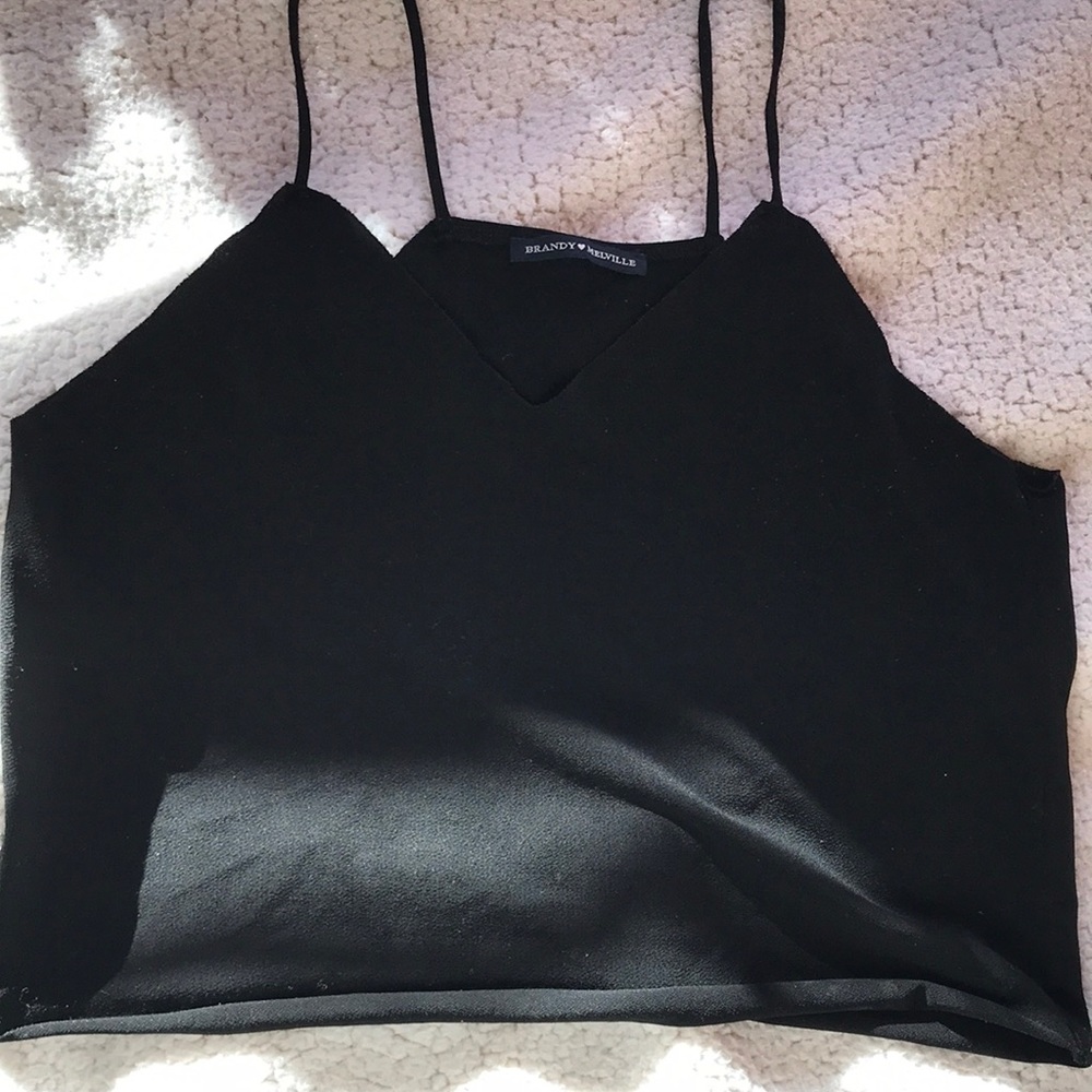 black silk tank